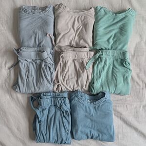Kyte Bamboo Jersey Jogger Set 4 Pairs Unworn Fog Oat Wasabi Glacier 6T